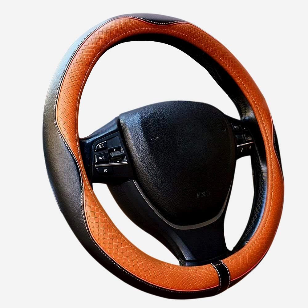 Black Anti-Slip Breathable Steering Wheel Cover R6867