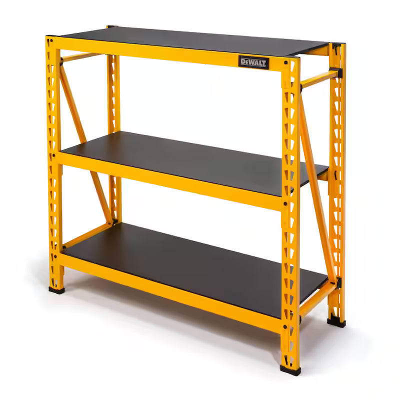 Yellow 3-Tier Steel Storage Shelving Unit X44207