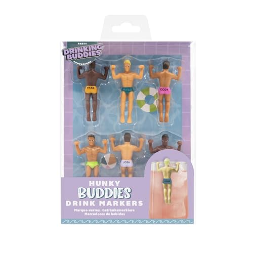 Drinking Buddies Drink Markers, Wine Glass Charms (6 Count) L46902