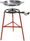 20 Inch Carbon Steel Paella Pan Set with Burner X85633