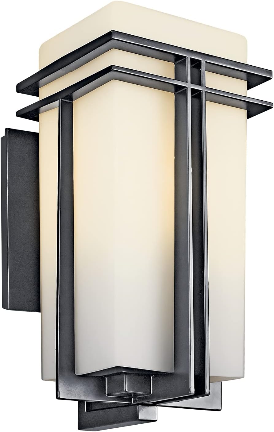 1 Light Black Outdoor Wall Light F90725
