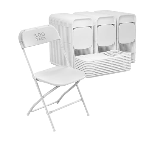 White Plastic Folding Chair 10 Pack 350 lb Capacity S85620