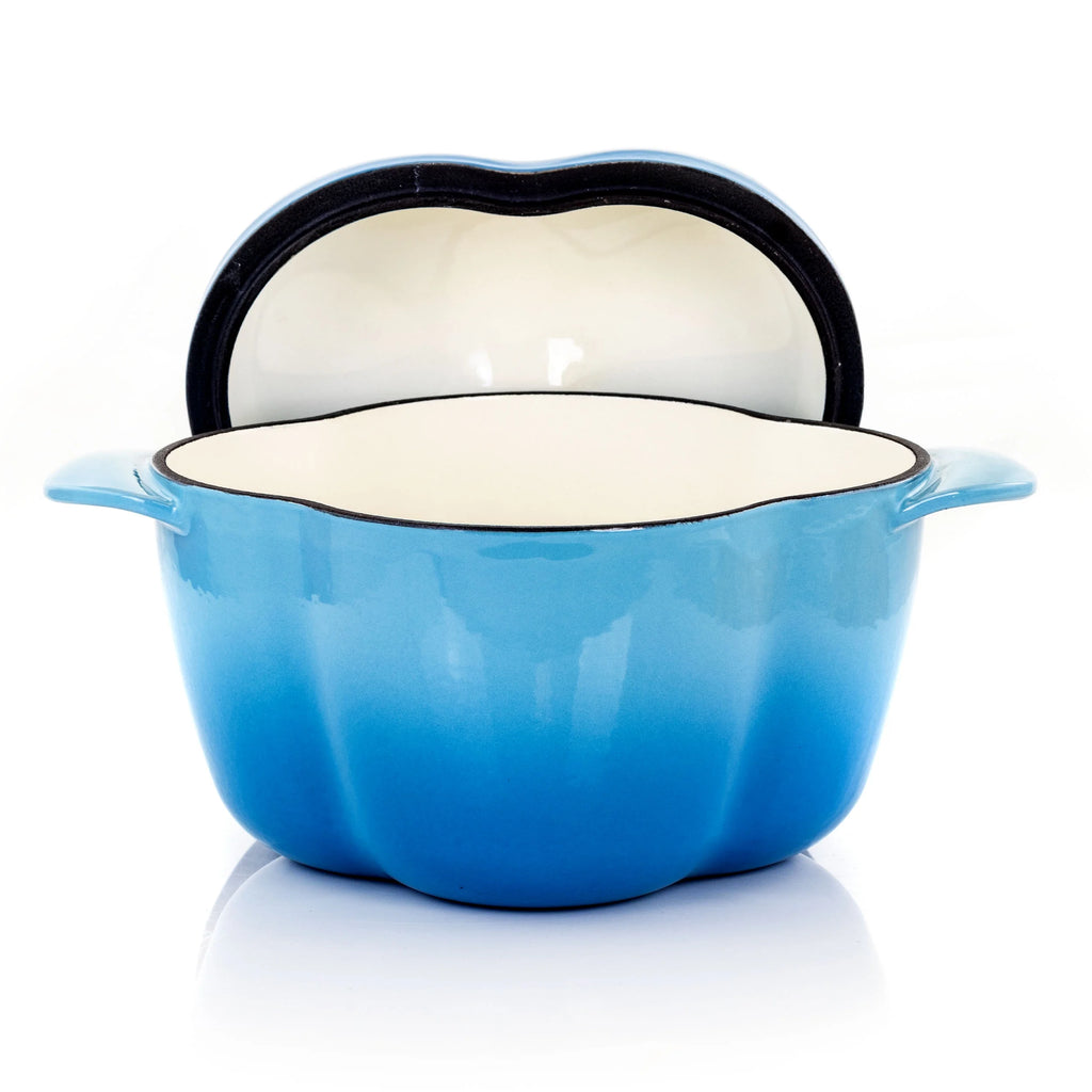 3 qt. Blue Enameled Cast Iron Casserole H907
