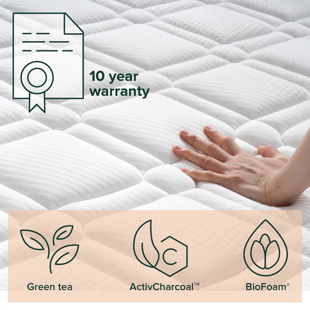 8 Gel-Infused Memory Foam Innerspring Mattress Twin F7173
