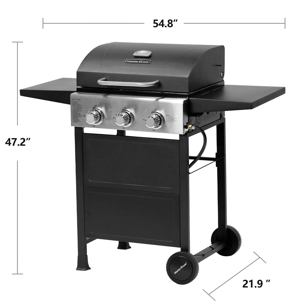 3 Burner Stainless Steel Propane Gas Grill W183