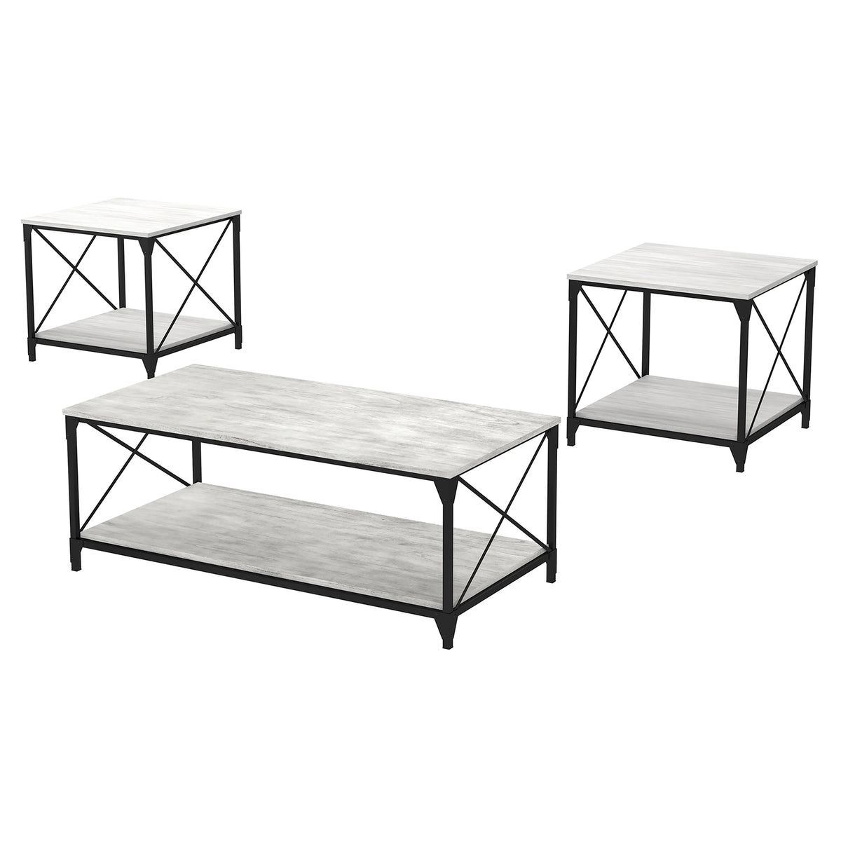3-Piece Gray Coffee Table Set H6837