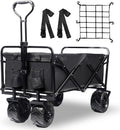 Collapsible Heavy Duty Wagon Cart with All-Terrain Wheels F55622