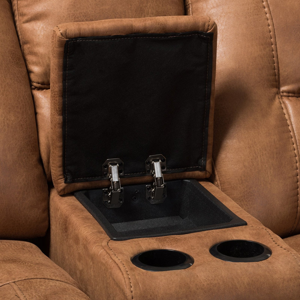 Light Brown 6 Piece Reclining Sectional U8750
