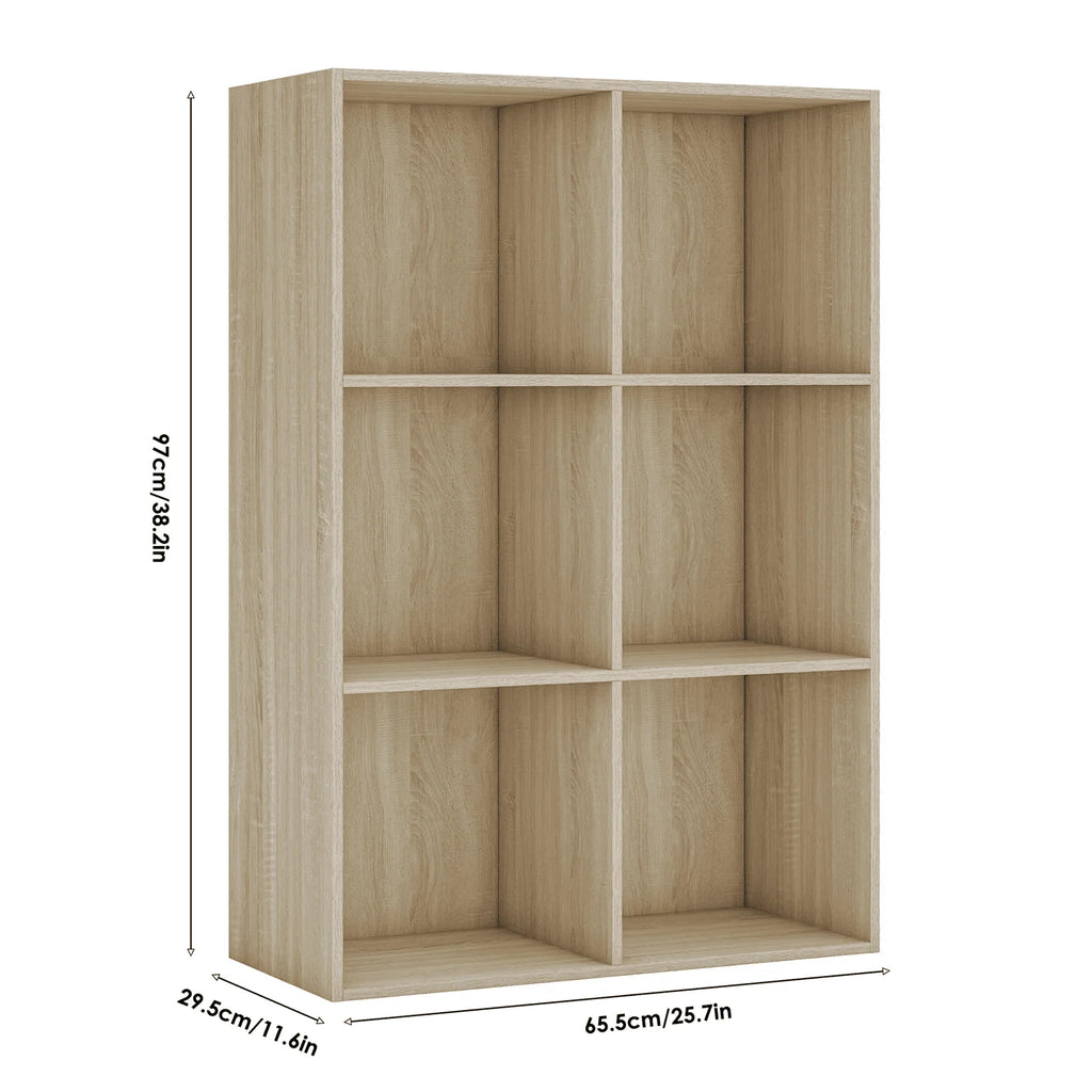 White 6 Cube Bookcase Storage Cabinet B577