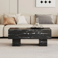Square Coffee Table with Faux Marble Tabletop U86212