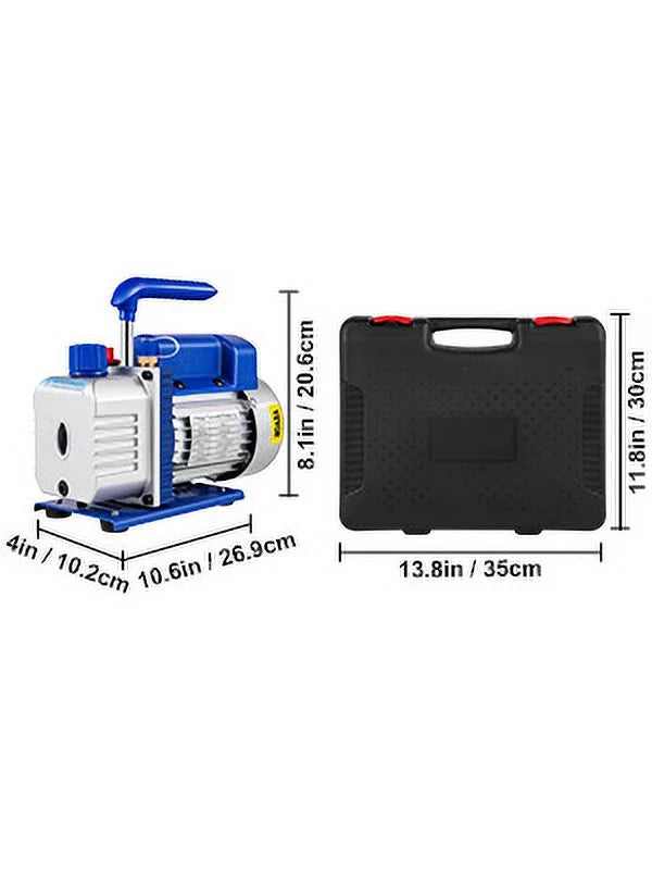 4.8CFM Single Stage Vacuum Pump with Manifold Gauge Set P4271