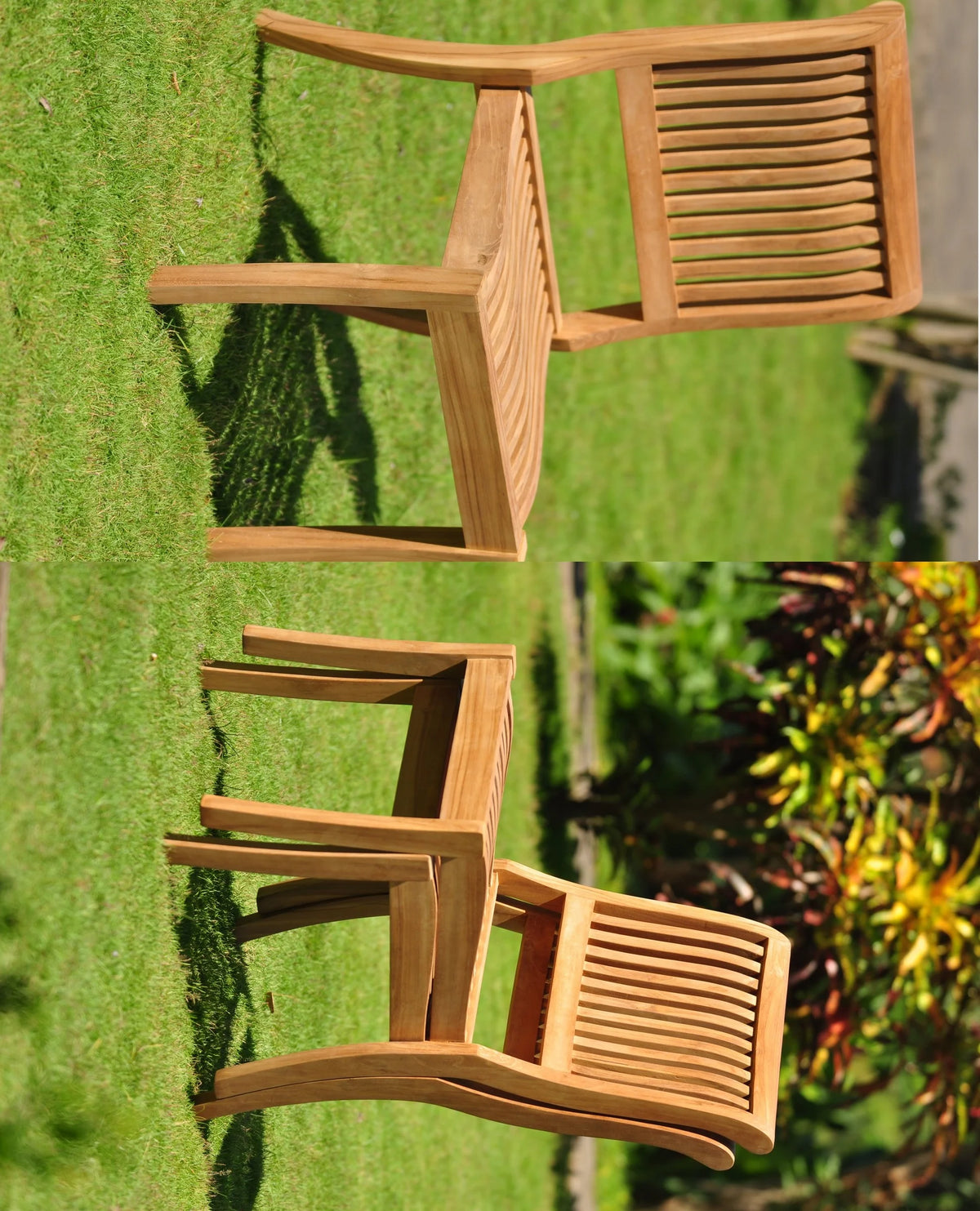 9 Pc Teak Dining Set with 8 Stacking Chairs V7925