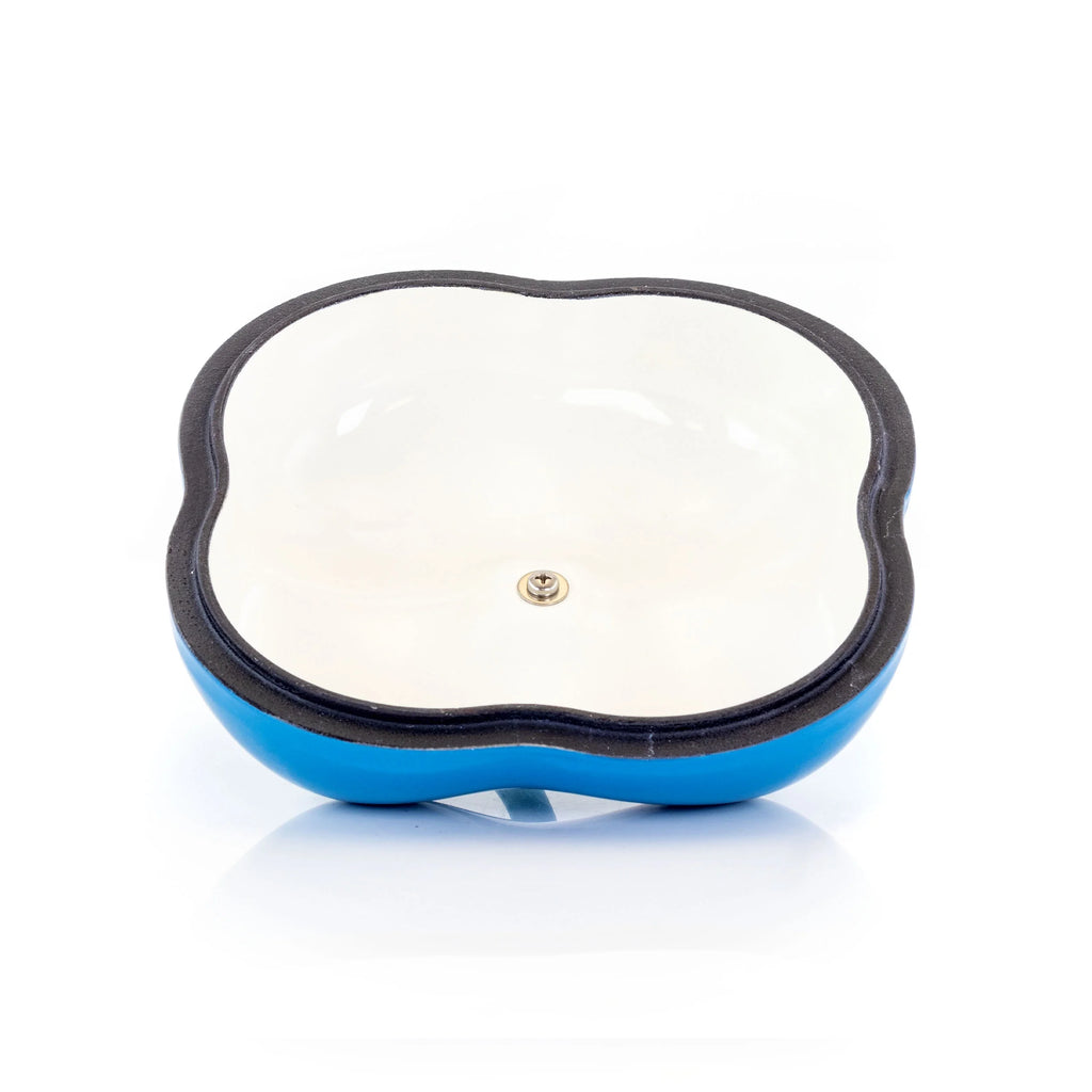 3 qt. Blue Enameled Cast Iron Casserole H907