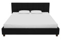 Black Linen King Upholstered Platform Bed Frame F760329
