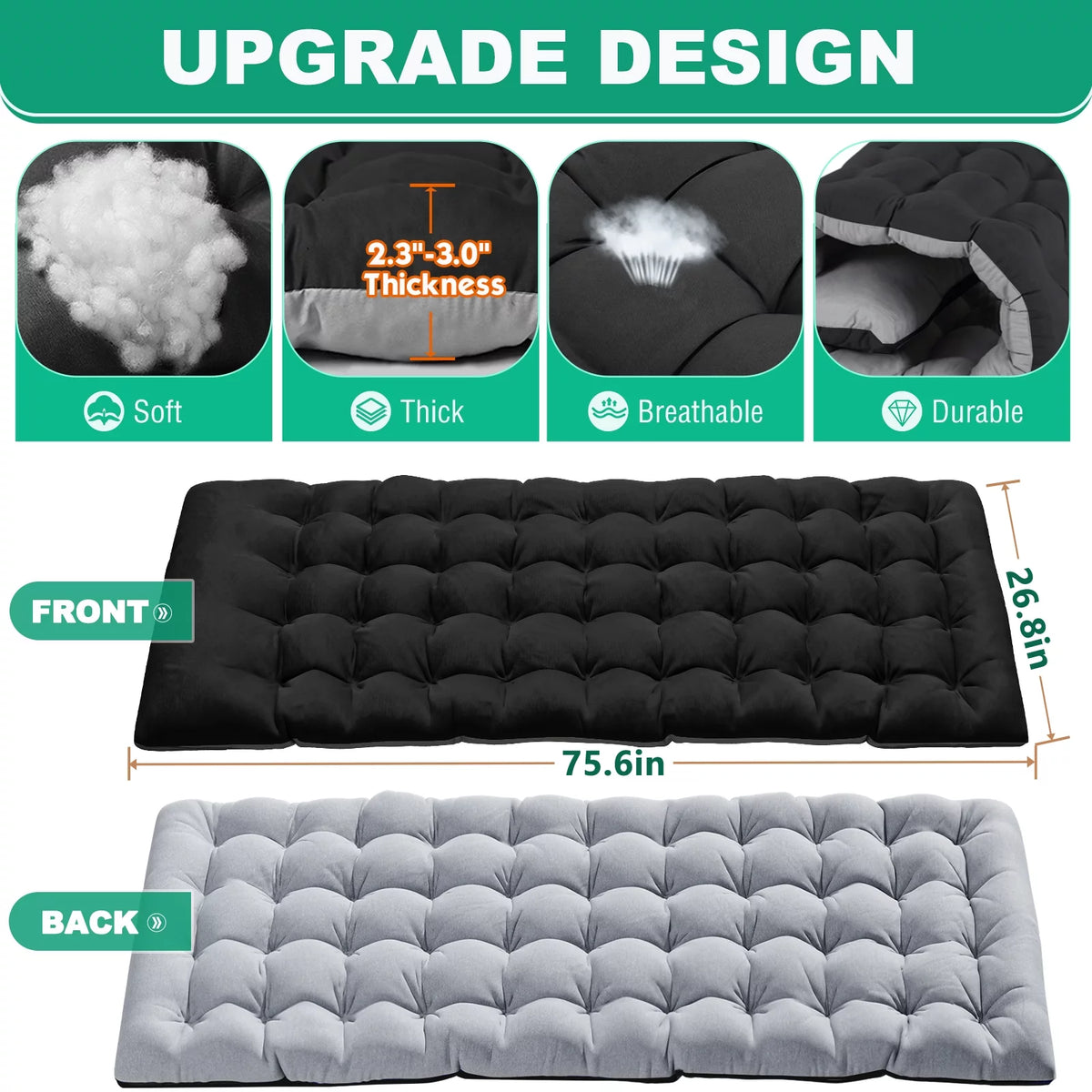 Folding Camping Cot with Mattress and Pillow D316