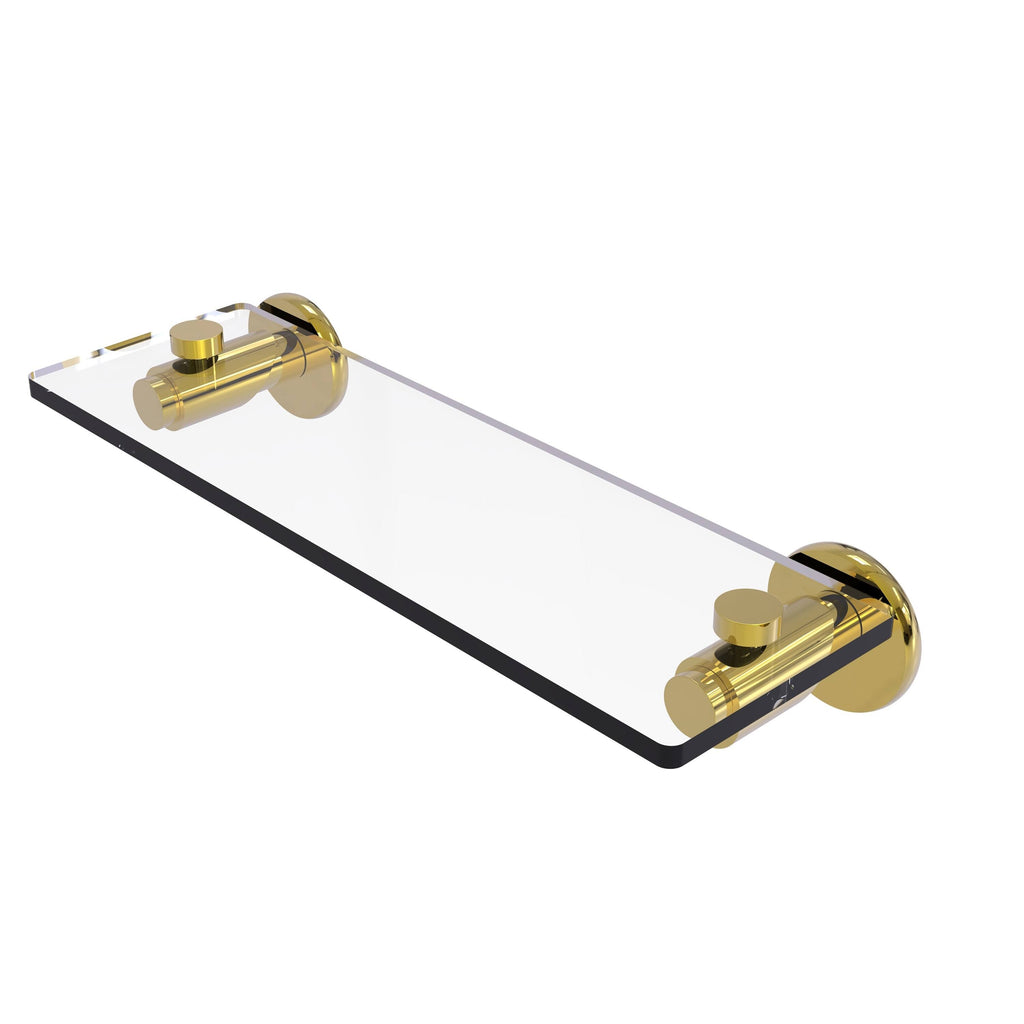 16 inch Glass Vanity Shelf Beveled Edges Matte Black R4073