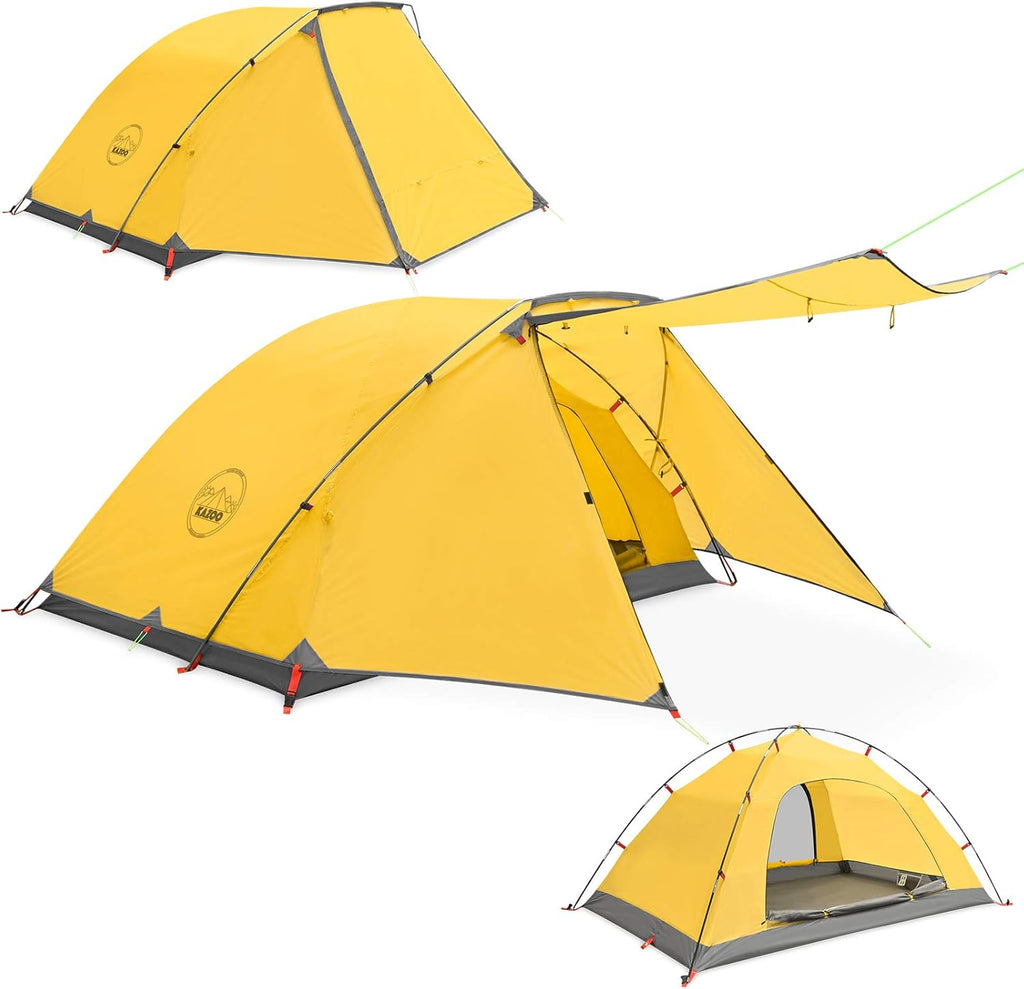 2/4 Person Waterproof Camping Tent with Porch Double Layer L881779