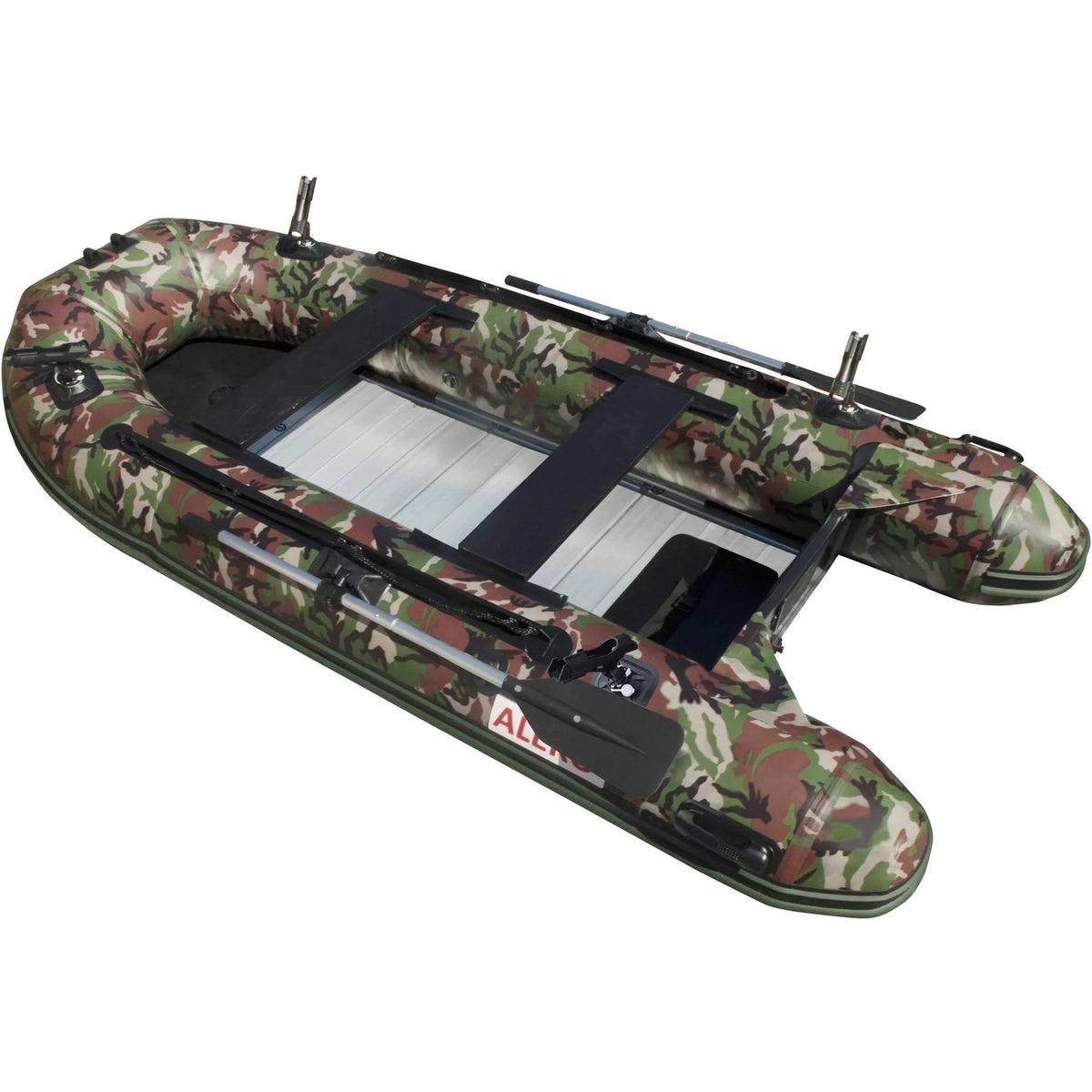 Inflatable Boat with Aluminum Floor 12.5 ft Black U95387