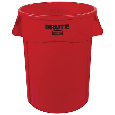 44 Gallon Red Trash Can J42550