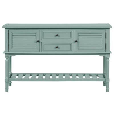Green Console Table with 2 Drawers, 2 Cabinets and 1 Shelf W422638