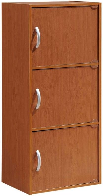 3-Shelf Black Bookcase Cabinet L413712