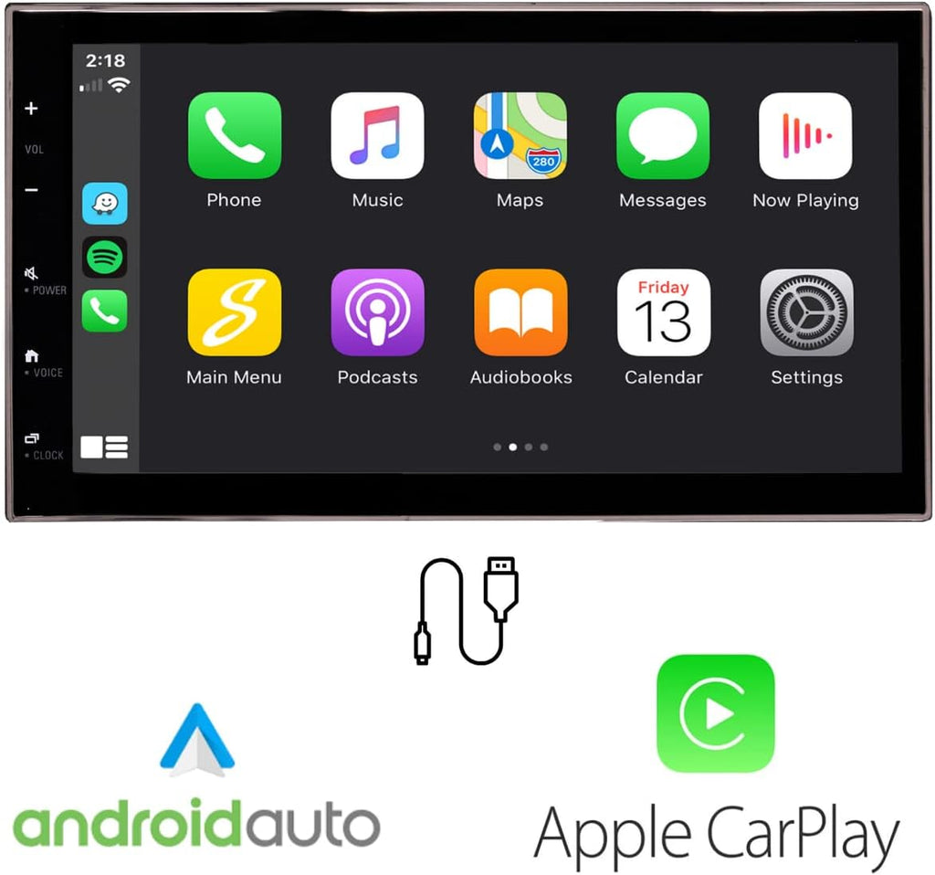 Double Din Radio Kit with Touchscreen, CarPlay, Android Auto, Bluetooth U564730