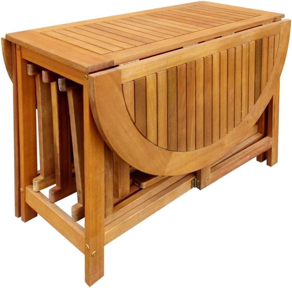 5 Piece Solid Acacia Wood Folding Outdoor Dining Set F277487