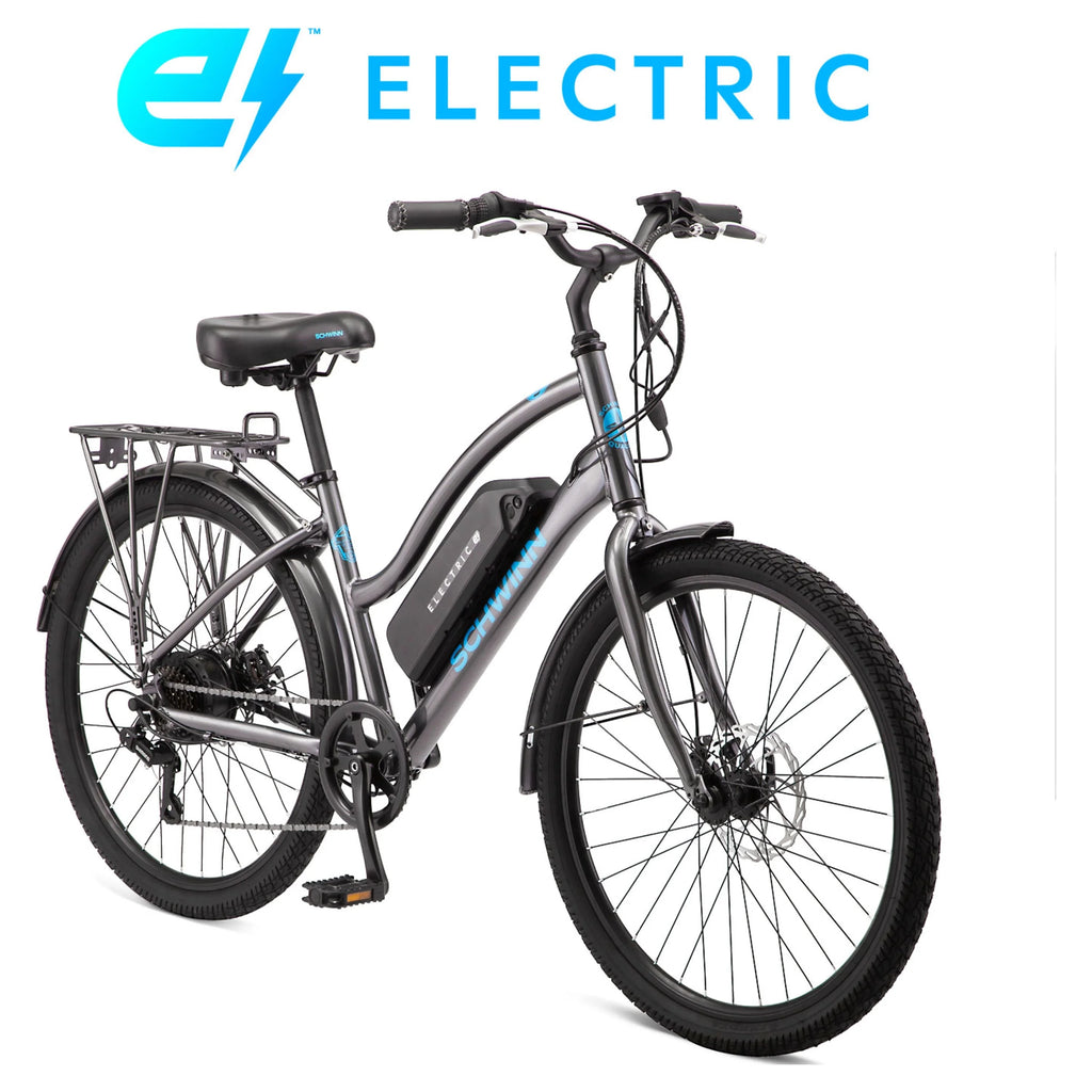 26 Low Step Cruiser Electric Bike 7 Speeds 250w Black D6242