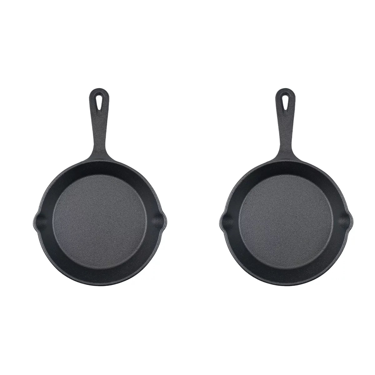 2pcs Mini Cast Iron Skillet Non-stick Frying Pan I199100
