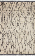 Cream Charcoal 2'7 x 10'0 Rug P6977