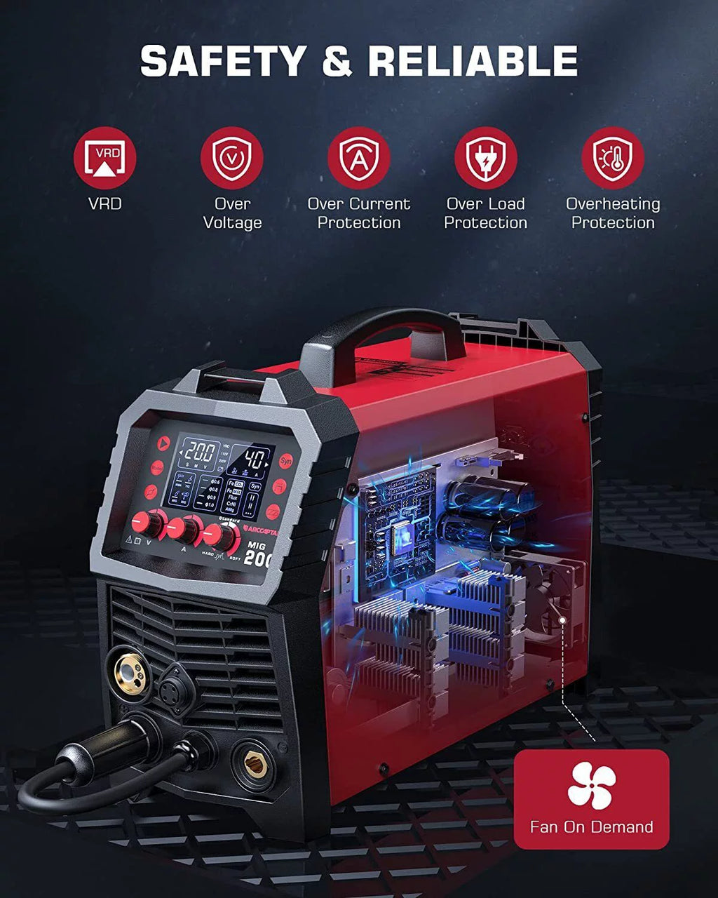 200Amp 110V/200V 6 in 1 Multi Process Welding Machine O904
