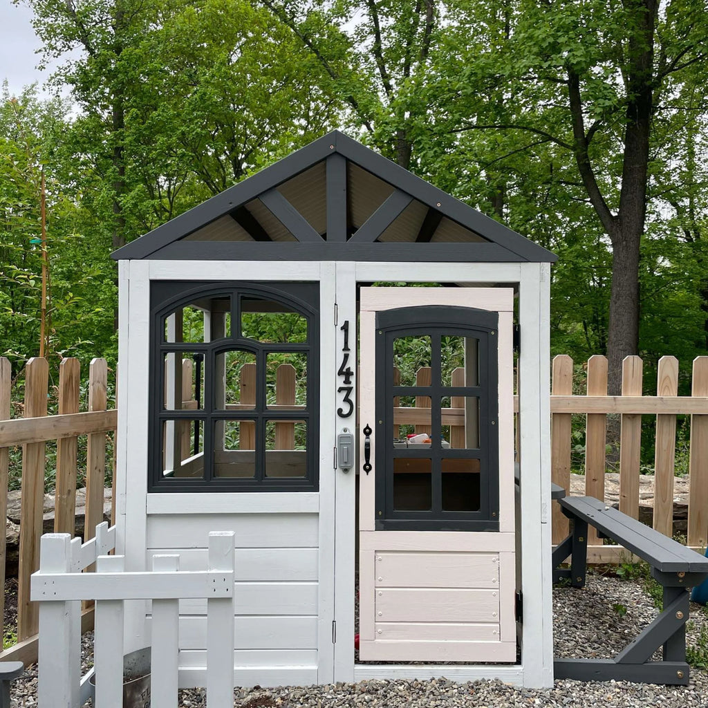 Wooden Outdoor Playhouse with Doorbell and 13 Pieces D42271