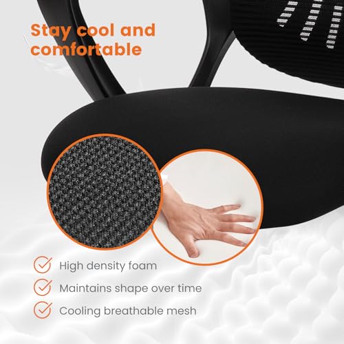 Black Ergonomic Mid-Back Mesh Swivel Office Chair Z3257