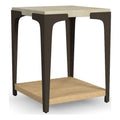 Brown Wood Chairside Table Y554