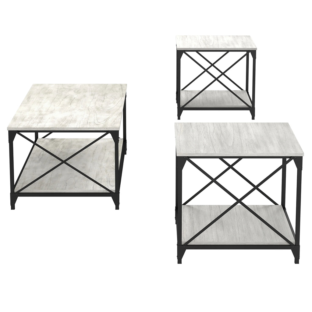 3-Piece Gray Coffee Table Set H6837