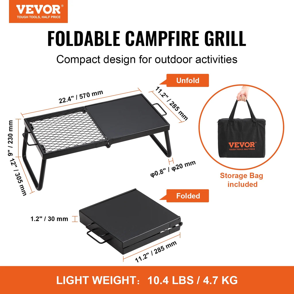Folding Steel Campfire Grill A306