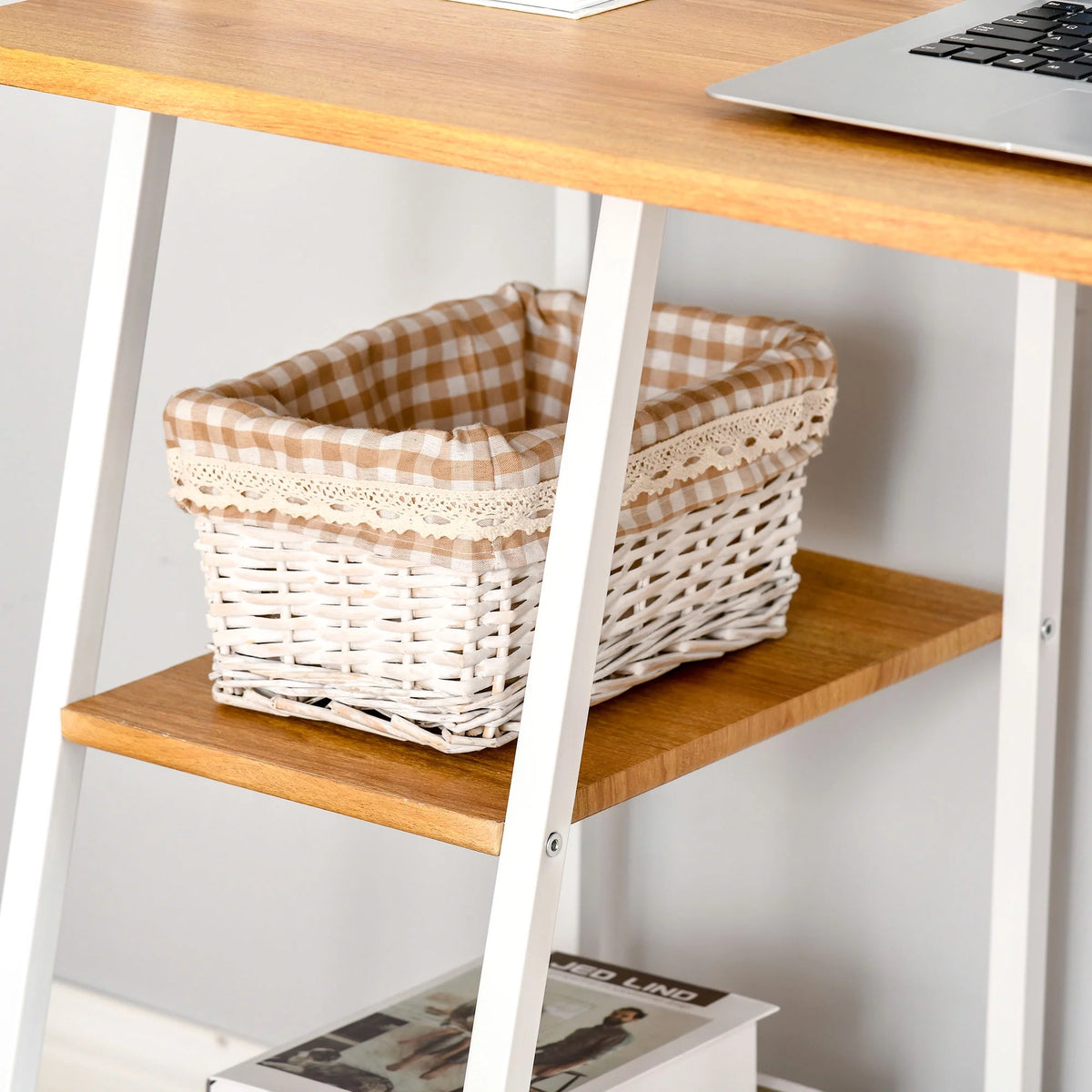 Computer Desk with 3-Tier Storage Shelves G6797