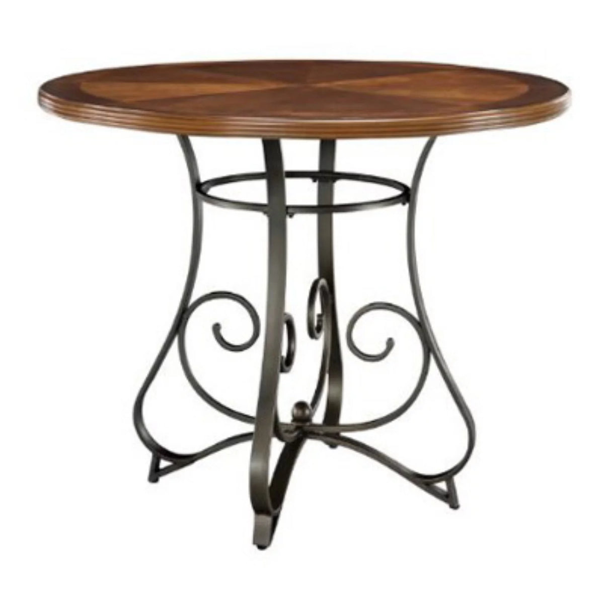 42" Wood and Metal Dining Table L719736