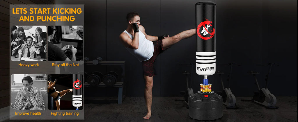 70'' 180lbs Freestanding Punching Bag with Stand Q67134