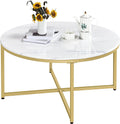 Marble Coffee Table with X-Base Metal Legs O4524