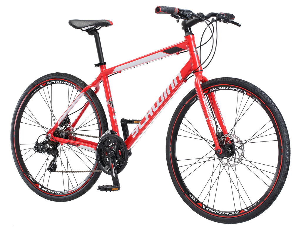 Red 21 Speed Hybrid Bike J550