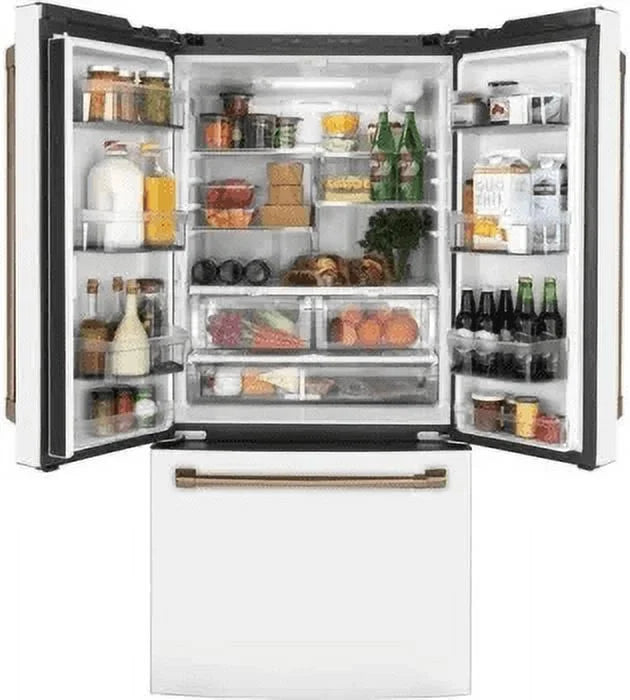 33 Wide 18.6 Cu. Ft. Counter Depth French Door Refrigerator Matte White U2987