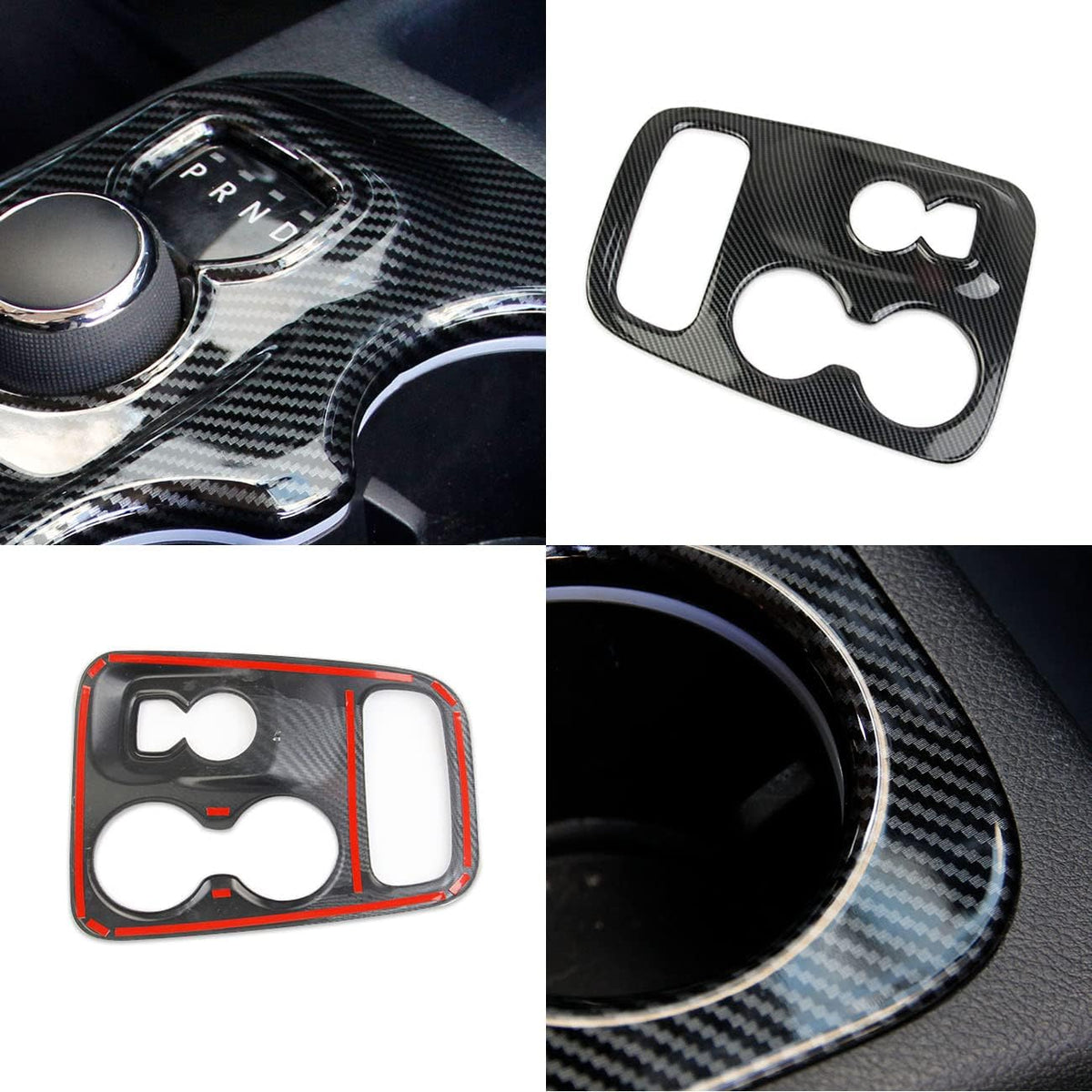 Carbon Fiber Gear Shift Panel Trim Pack of 2 Q21509