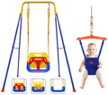 2-in-1 Toddler Swing Set and Baby Jumper K143486