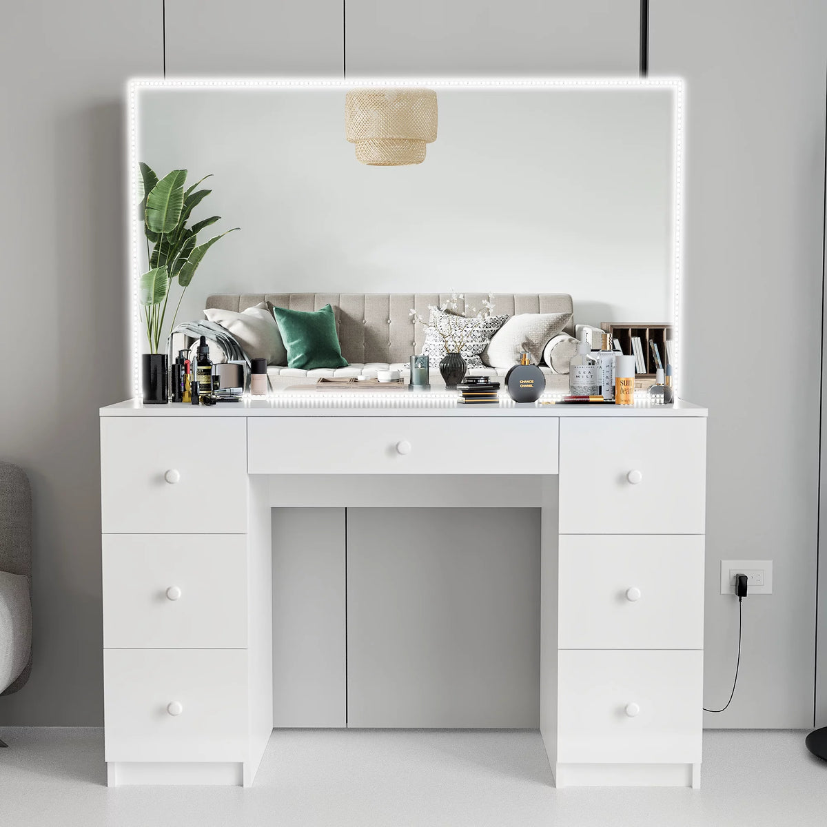 Modern Lighted Vanity Table B354618