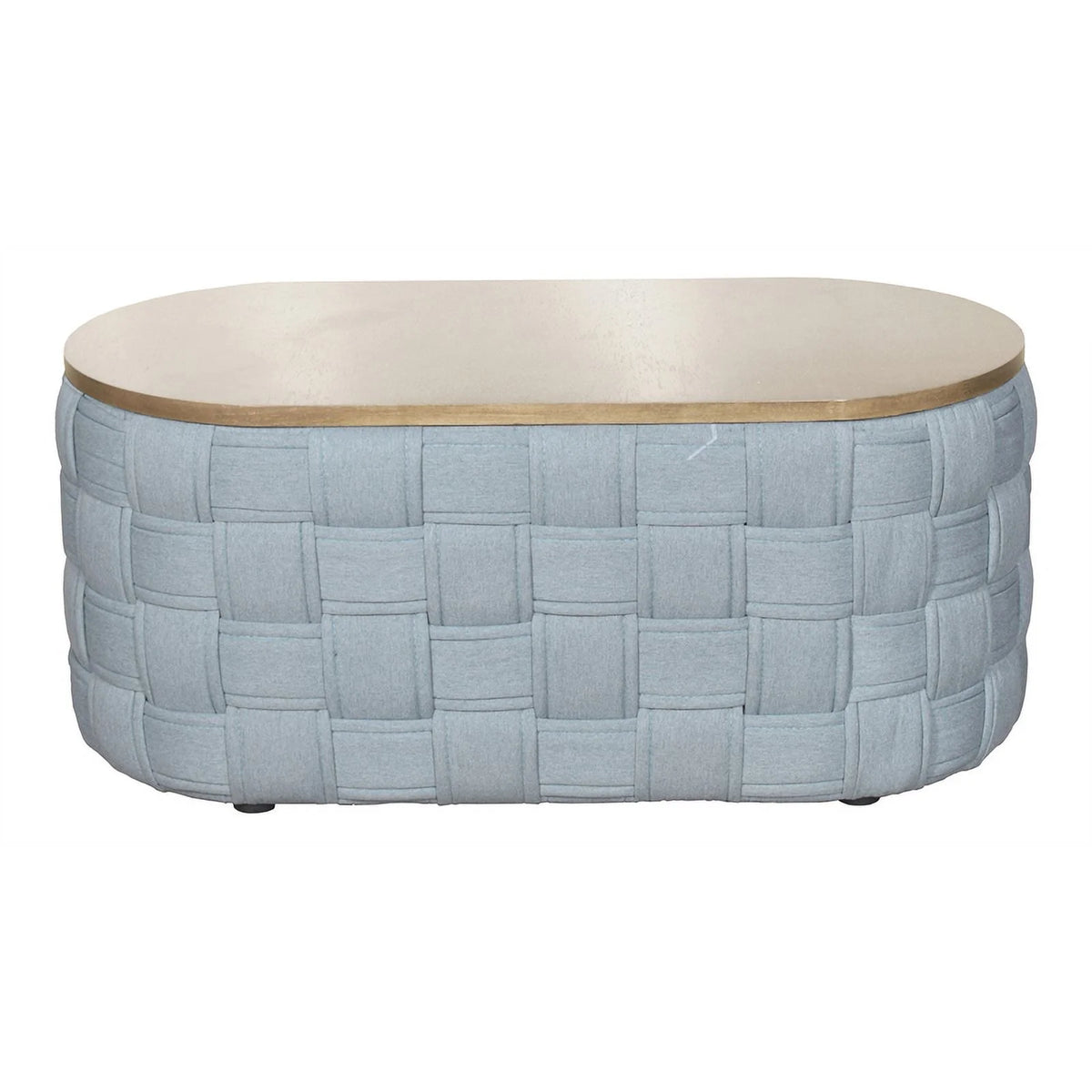 Light Teal Chenille Coffee Table J243