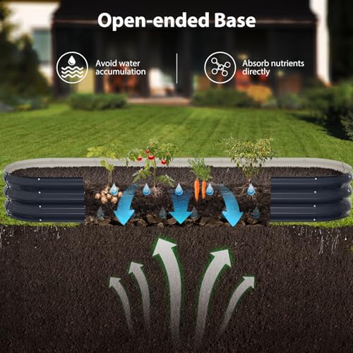 4x2x1 ft Galvanized Metal Raised Garden Bed Kit F716568