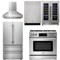 36 Gas Range, Range Hood, Refrigerator, Dishwasher, Wine Cooler E740