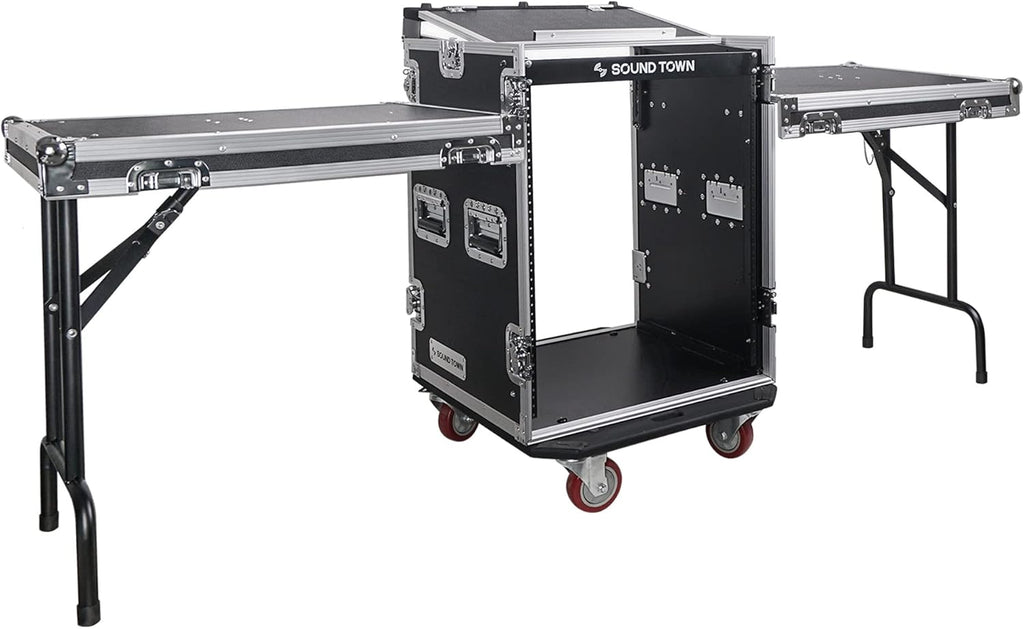 14U PA DJ Rack/Road ATA Case with 11U Slant Mixer Top Y9361