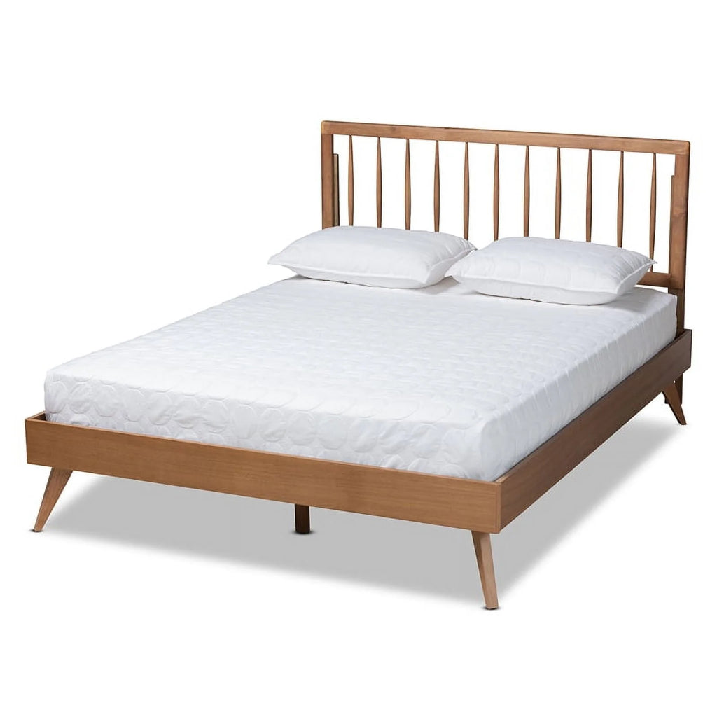 Ash Walnut Finished Wood King Size Platform Bed B795060